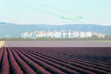渠县中国十七块金牌
