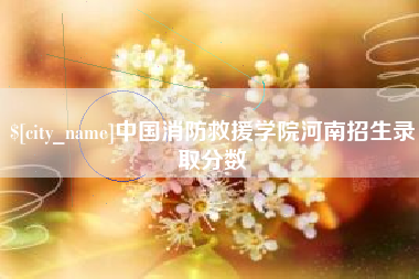 渠县中国消防救援学院河南招生录取分数