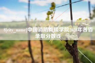 渠县中国消防救援学院2020年各省录取分数线