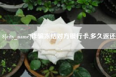渠县诈骗冻结对方银行卡,多久返还