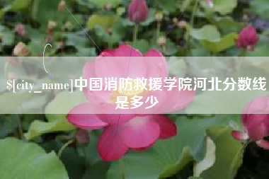 渠县中国消防救援学院河北分数线是多少