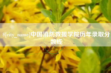 渠县中国消防救援学院历年录取分数线