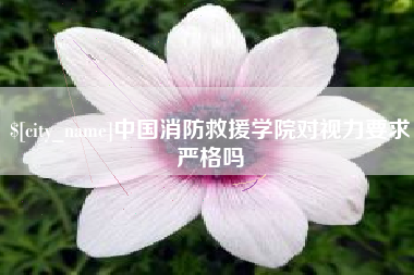渠县中国消防救援学院对视力要求严格吗