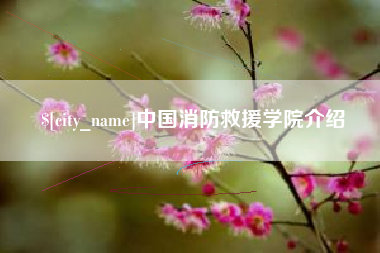 渠县中国消防救援学院介绍