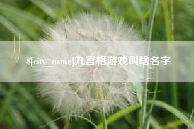 渠县九宫格游戏叫啥名字