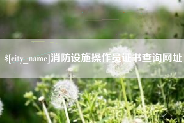 渠县消防设施操作员证书查询网址