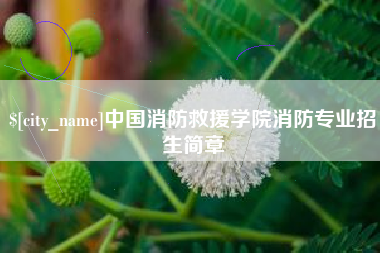 渠县中国消防救援学院消防专业招生简章