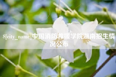 渠县中国消防救援学院湖南招生情况公布