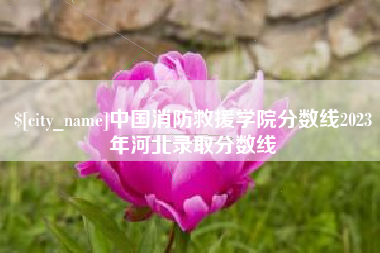 渠县中国消防救援学院分数线2023年河北录取分数线