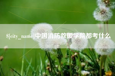 渠县中国消防救援学院都考什么