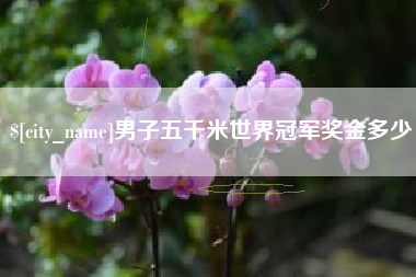 渠县男子五千米世界冠军奖金多少