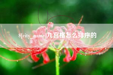 渠县九宫格怎么排序的
