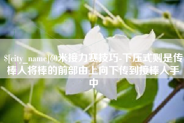 渠县60米接力赛技巧-下压式则是传棒人将棒的前部由上向下传到接棒人手中