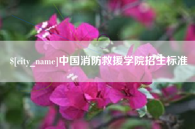 渠县中国消防救援学院招生标准
