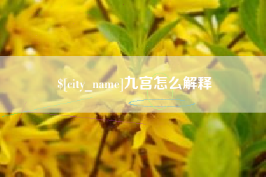 渠县九宫怎么解释