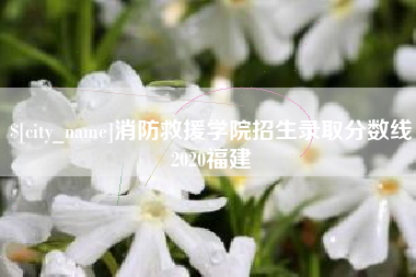 渠县消防救援学院招生录取分数线2020福建